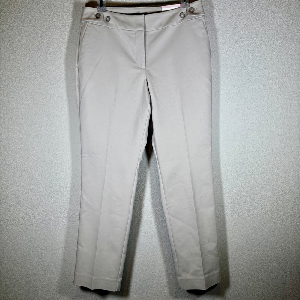 NWT Ann Taylor Factory Tan Curvy Slim Leg Pants Size 6P